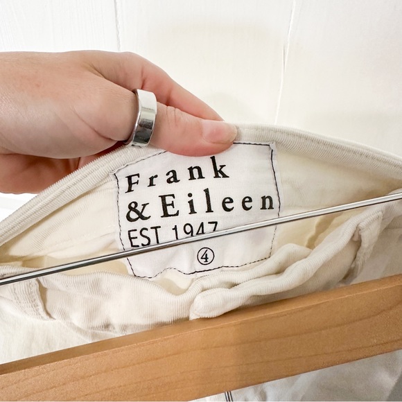 Frank & Eileen Kinsale Trouser Pant Italian Performance Cord Vintage White 4 - Picture 3 of 7